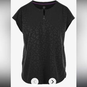 Black Leopard Print Women's Top